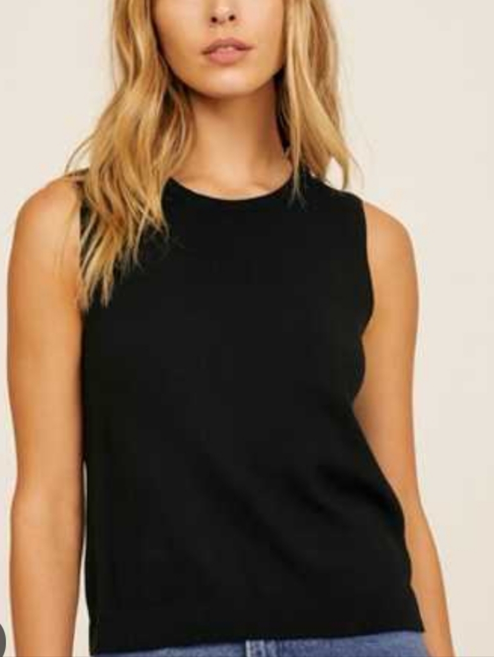 <> august silk Sleeveless Mock Neck Tank - Black Women's Size XLarge